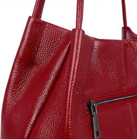 img 1 attached to Stylish And Practical Iswee Genuine Leather Shoulder Bag For Women