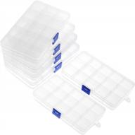 📦 jewelry making plastic organizer boxes for beads, rhinestones (6.7 x 0.8 x 4 in, pack of 6) logo