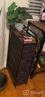 img 1 attached to Kamiler Narrow Dresser Storage 4 Drawers Organizer Tower Unit For Bedroom, Closets, Laundry Room, Hallway, Entryway - Sturdy Steel Frame With Wooden Top & Removable Fabric Bins-Gray review by Erin Ellis