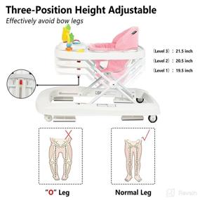 img 1 attached to 👶 Kinder King 3 in 1 Folding Baby Walker: Activity, Learning, and Safety Combined - Perfect for Boys and Girls!