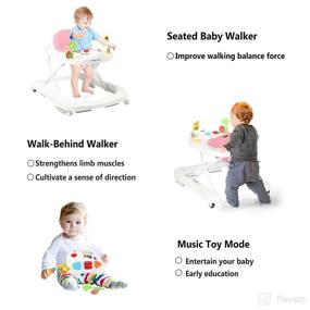 img 2 attached to 👶 Kinder King 3 in 1 Folding Baby Walker: Activity, Learning, and Safety Combined - Perfect for Boys and Girls!