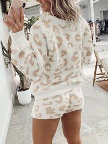 img 3 attached to Stay Cozy And Stylish With MEROKEETY Women'S Fuzzy Fleece Leopard Pajama Set