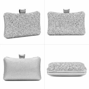 img 2 attached to Tanpell Women'S Evening Bag: Plain Shinning Glittering Handbag For Party & Wedding