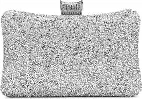 img 4 attached to Tanpell Women'S Evening Bag: Plain Shinning Glittering Handbag For Party & Wedding