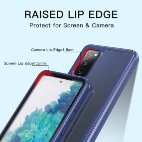 img 1 attached to Protect Your Samsung Galaxy S20 FE 5G With PZOZ'S Shockproof Case With Built-In Screen Protector And Dual Layer Rugged Cover In Blue For 2020 Release
