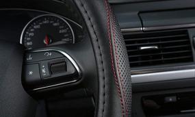 img 1 attached to KAFEEK Steering Universal Microfiber Anti Slip Interior Accessories via Steering Wheels & Accessories