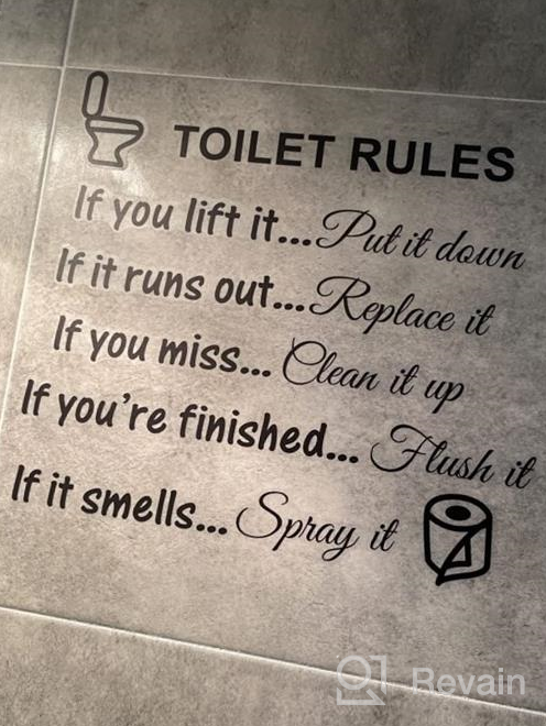 img 1 attached to DIY Removable Toilet Rules Wall Quotes Stickers - Bestjybt Washroom Bathroom Decals WC Sign Vinyl Art Decor For Kids Living Room Home Decorations review by Antonio Lemm