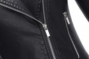 img 1 attached to Tanming Women'S Faux Leather Moto Biker Short Coat Jacket