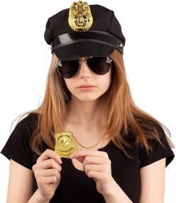 img 3 attached to Complete Your Police Look With Tigerdoe'S 4-Piece Costume Accessory Set - Includes Hat, Mustache, And Aviator Glasses!