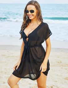 img 2 attached to Stylish & Sexy: Misakia Women'S V-Neck Swimsuit Cover-Up For Beach & Pool