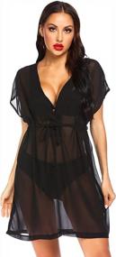 img 4 attached to Stylish & Sexy: Misakia Women'S V-Neck Swimsuit Cover-Up For Beach & Pool