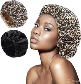 img 4 attached to 🐆 Sexy Leopard Print Reversible Adjustable Bonnet by SEGANGLEY