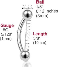 img 1 attached to 18G Barbell Eyebrow Cartilage Surgical
