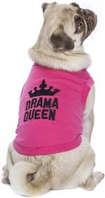 img 3 attached to 👑 XL Drama Queen Embroidered T-Shirt - Parisian Pet Dog Cat Clothes Tee Shirts