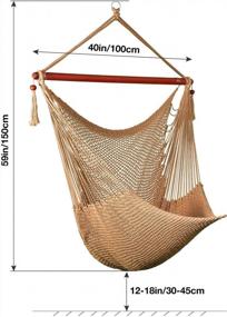 img 3 attached to Experience Total Comfort With The GREENSTELL Hammock Chair: Durable, Soft, And 330 Lbs Weight Capacity - Perfect For Indoor And Outdoor Relaxation