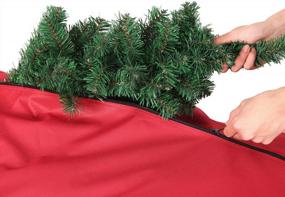 img 2 attached to Sattiyrch Tear Proof 600D Canvas Christmas Tree Storage Bag - Accommodates Up To 10 Ft Disassembled Xmas Trees With Strong Reinforced Handles & Dual Zipper