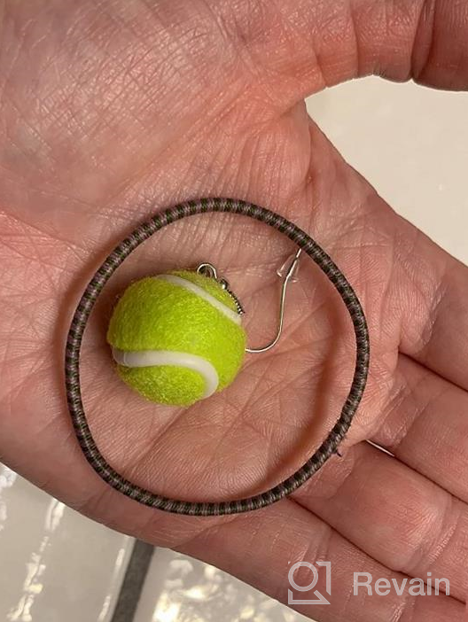 img 1 attached to 🎾 Tennis Earrings - Unisex Gifts for Tennis Lovers - Tennis Jewelry - Racquet & Ball Earrings - Unique Tennis Gift for Men & Women review by Jennifer Davis