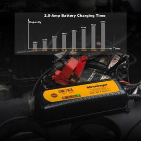 img 3 attached to 🔌 Mroinge 12V / 6V 2A Разумный зарядное устройство и поддерживающее зарядное устройство для свинцово-кислотных, герметичных, отдыховых, AGM, геля, глубокого цикла или 12В-литиевых (LiFePO4) аккумуляторов – Водонепроницаемость IP65