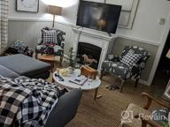 img 1 attached to Farmhouse Checker Plaid Gingham Throw Pillow Covers - Set Of 2 Classic Rustic Decorative Cushion Cases In Coffee And White - Square Pillowcases Measuring 18 X 18 Inches (45 X 45 Cm), By Phantoscope review by Udders Sharma