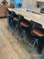 img 1 attached to Industrial Bar Stools Set Of 2 Swivel Pu Leather Seat Kitchen Island Dining Chairs Office Guest Stool Counter Bar Height Adjustable 24-34Inch With Backrest review by Katie Richards