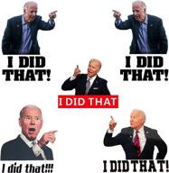 🤣 deluxe joe biden i did that stickers - hilariously funny biden stickers, waterproof pvc material, 100pcs with 5 unique patterns логотип