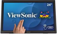 viewsonic td2423d: advanced 10-point touchscreen monitor with displayport, full hd resolution, 75hz refresh rate, built-in speakers, blue light filter, flicker-free technology logo