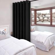 blackout curtain for total privacy - dwcn thermal curtains, 8.3ft x 7ft panel perfect for patio door, bedroom partition & office space logo