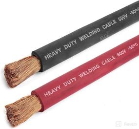 img 3 attached to 🔌 EWCS Brand 4/0 Gauge 10ft Black + 10ft Red Combo Welding Cable: Premium 100% Copper, Extra Flexible, 600 Volt – Industrial Grade