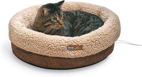 img 4 attached to 🔥 K&amp;H PET PRODUCTS Thermo-Snuggle Cup Bomber - Heated Cat Bed for Indoor Use - Chocolate - 14 X 18 Inches