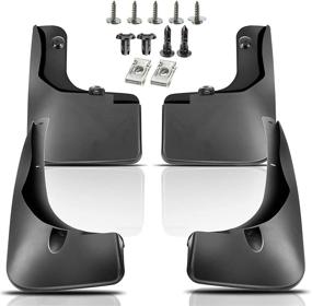 img 4 attached to Enhance Your Toyota RAV4's Protection with Set of 4 Front and Rear Side Mud Flaps Splash Guards - Perfect Replacement for Toyota RAV4 LE/XLE/Limited/Limited Platinum 2013-2015 Sport Utility