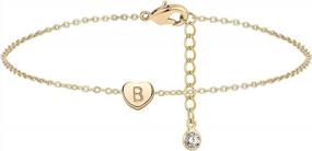 img 4 attached to Gold Anklet Foot Jewelry - Fettero Initial Anklet For Women'S Tobilleras De Mujer