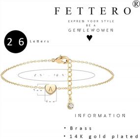 img 1 attached to Gold Anklet Foot Jewelry - Fettero Initial Anklet For Women'S Tobilleras De Mujer