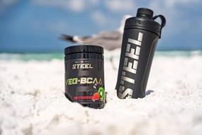 img 2 attached to Продукт: "Веганский BCAA от STEEL Supplements | Без глютена | Повышает рост мышц, выносливость и восстановление | Анаболический пример | Без сои | 30 порций (киви-клубника)