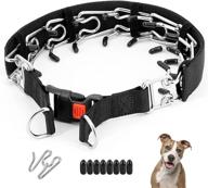 🐶 adjustable super dog prong collar with quick release buckle & nylon cover - perfect for small, medium, and large dogs logo