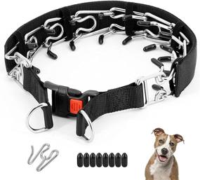 img 4 attached to 🐶 Adjustable Super Dog Prong Collar with Quick Release Buckle & Nylon Cover - Perfect for Small, Medium, and Large Dogs