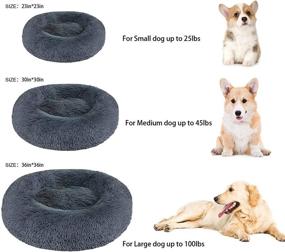 img 3 attached to 🐶 Cozy and Calming Donut Cuddler: Anti-Anxiety Bed for Dogs and Cats, Machine Washable, Waterproof Non-Slip Bottom - Available in Multiple Sizes (23"/30"/36")