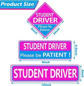 img 2 attached to Enhance Road Safety with Set of 3 Reflective Student Driver Magnets for Cars - New Driver Magnet Sign for Increased Automotive Safety!