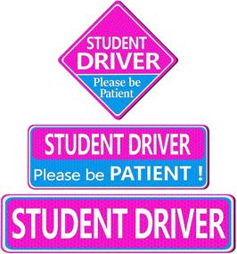 img 4 attached to Enhance Road Safety with Set of 3 Reflective Student Driver Magnets for Cars - New Driver Magnet Sign for Increased Automotive Safety!