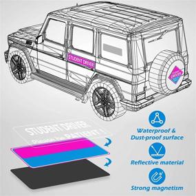 img 3 attached to Enhance Road Safety with Set of 3 Reflective Student Driver Magnets for Cars - New Driver Magnet Sign for Increased Automotive Safety!