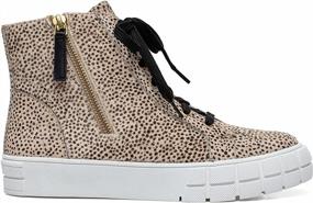 img 2 attached to Bold And Edgy: Linea Paolo'S GIO High Top Leather Sneakers With Zipper Detailing
