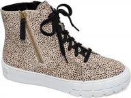 bold and edgy: linea paolo's gio high top leather sneakers with zipper detailing logo