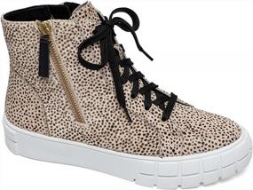 img 4 attached to Bold And Edgy: Linea Paolo'S GIO High Top Leather Sneakers With Zipper Detailing