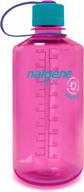 nalgene 32 oz sustain tritan bpa-free water bottle with 50% plastic waste material, narrow mouth design logo
