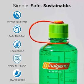 img 3 attached to Nalgene 32 OZ Sustain Tritan BPA-Free Water Bottle With 50% Plastic Waste Material, Narrow Mouth Design