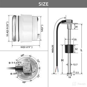 img 2 attached to RUPSE Stainless Steel Fuel Sender Unit - Fuel Tank Sending Unit, Fuel Water Level Sensor & Fuel Gauge - Ideal for Boat, Car, Truck, RV (15-inch/381mm)