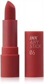 img 4 attached to Peripera Ink Airy Velvet Lipstick Long-Lasting Smudge-Resistant High Pigmentation Soft Lightweight Daily Rose (#06) 0.12 Fl Oz