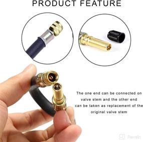 img 2 attached to 🔧 Flexible Rubber Tire Valve Extension Adapter - 2Pcs 160mm, for Car, RV, Motorcycle, Truck, MTB Road Bike