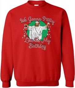 img 3 attached to Tcombo Jesus Birthday Unisex Crewneck Sweatshirt - Party Like There'S No Tomorrow!