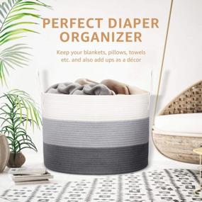 img 3 attached to Organize In Style With COSYLAND'S Extra Large Woven Cotton Laundry Basket