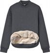 jenkoon womens warm soft mockneck sherpa fleece lined sweatshirt casual pullover tops logo